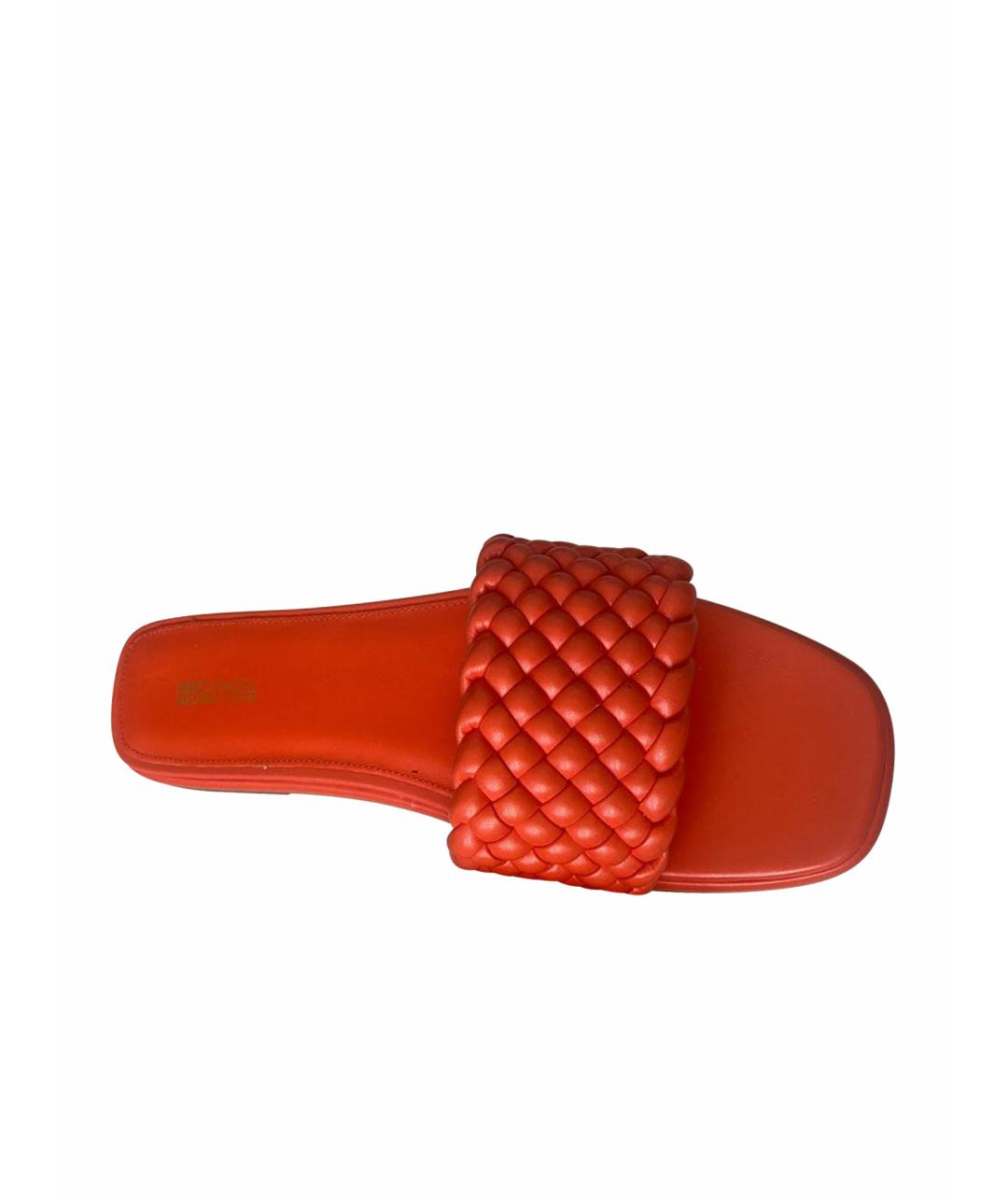 MICHAEL KORS Оранжевое шлепанцы из искусственной кожи, фото 1