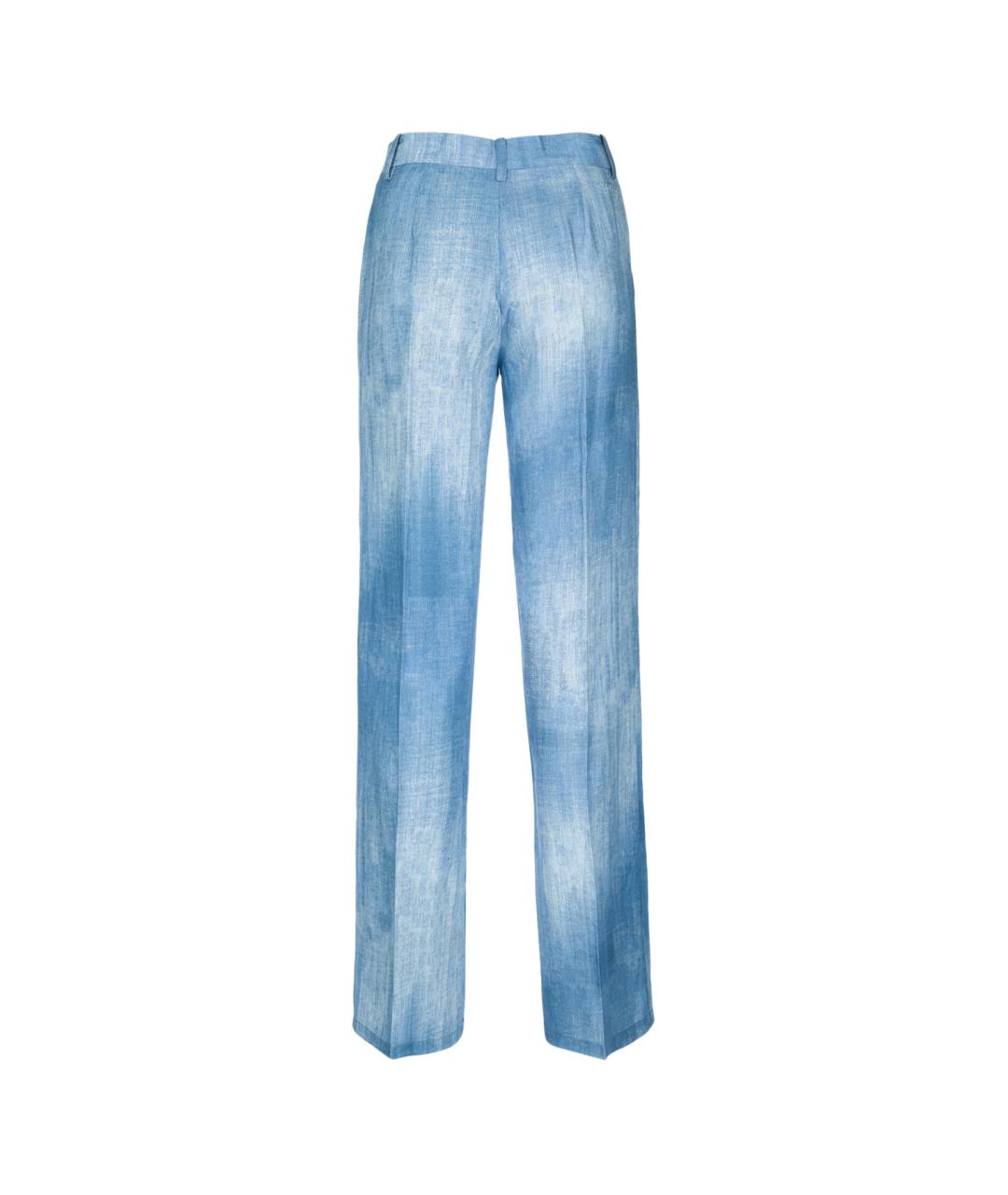 ERMANNO FIRENZE Синие прямые брюки, фото 2