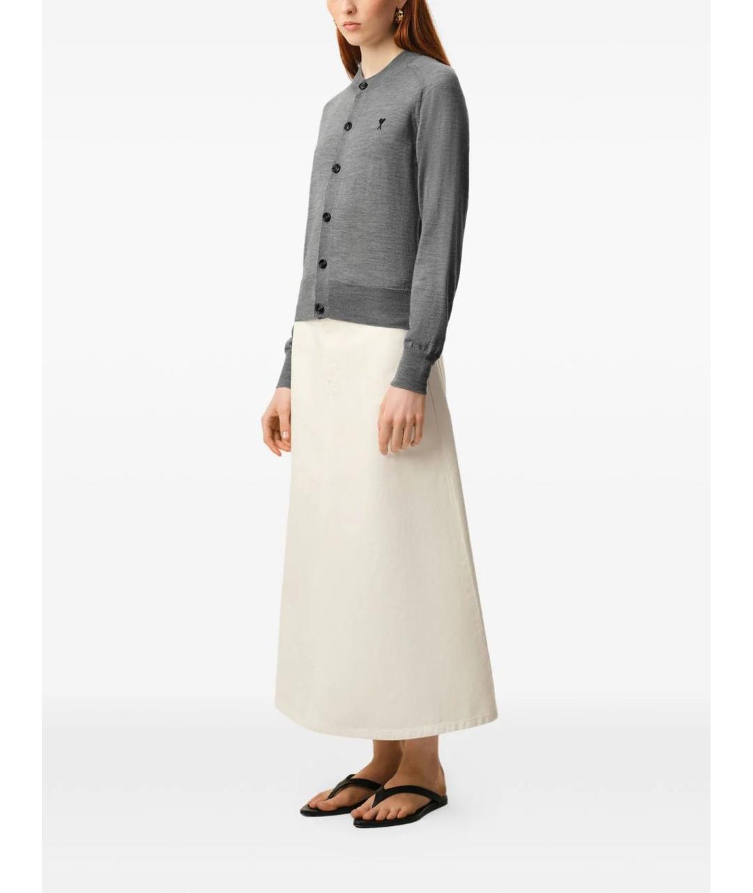 Ami Paris Серый шерстяной кардиган, фото 3