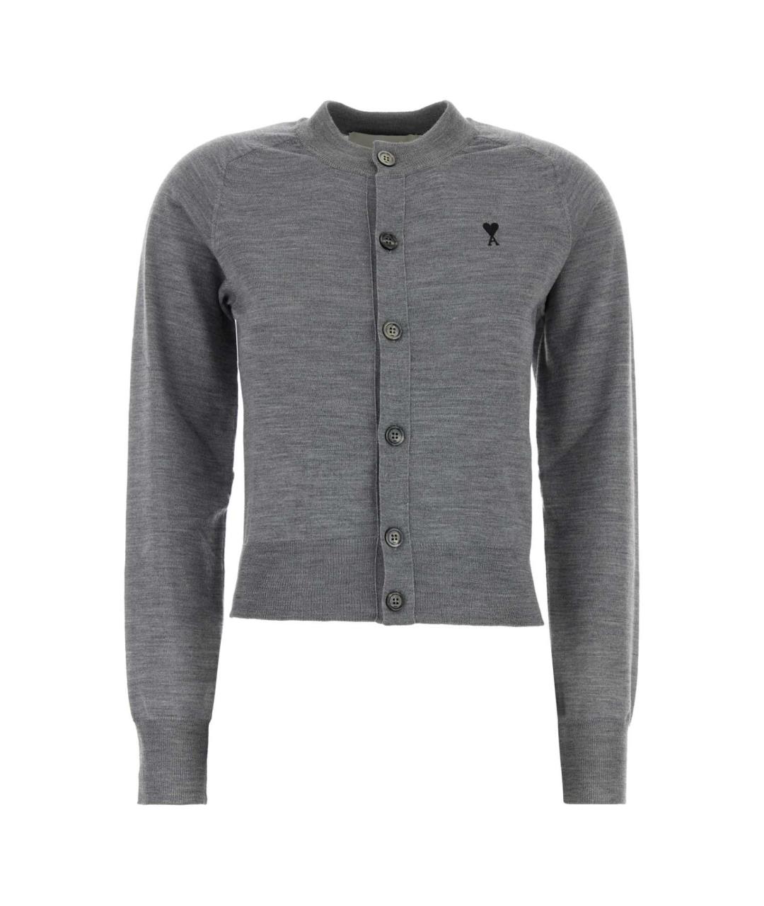 Ami Paris Серый шерстяной кардиган, фото 1