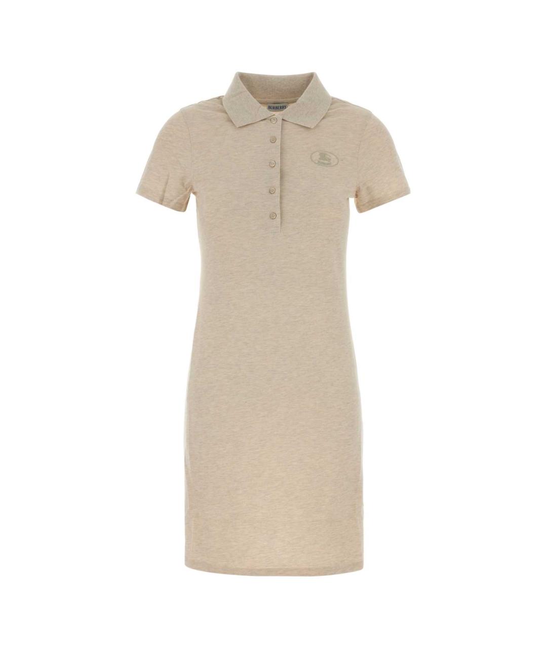 BURBERRY Бежевое хлопковое повседневное платье, фото 1