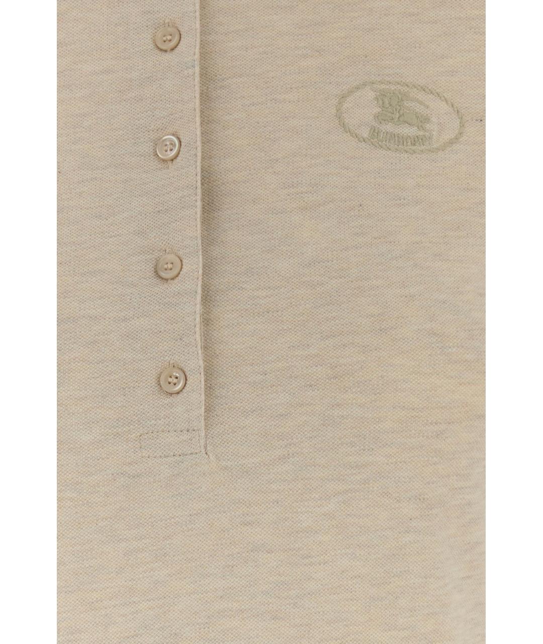 BURBERRY Бежевое хлопковое повседневное платье, фото 3