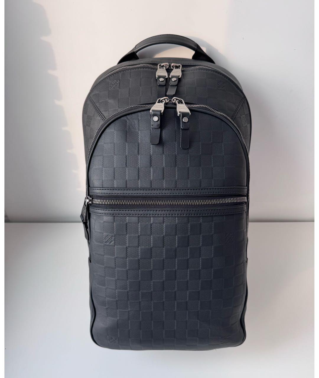 LOUIS VUITTON Черный кожаный рюкзак, фото 2