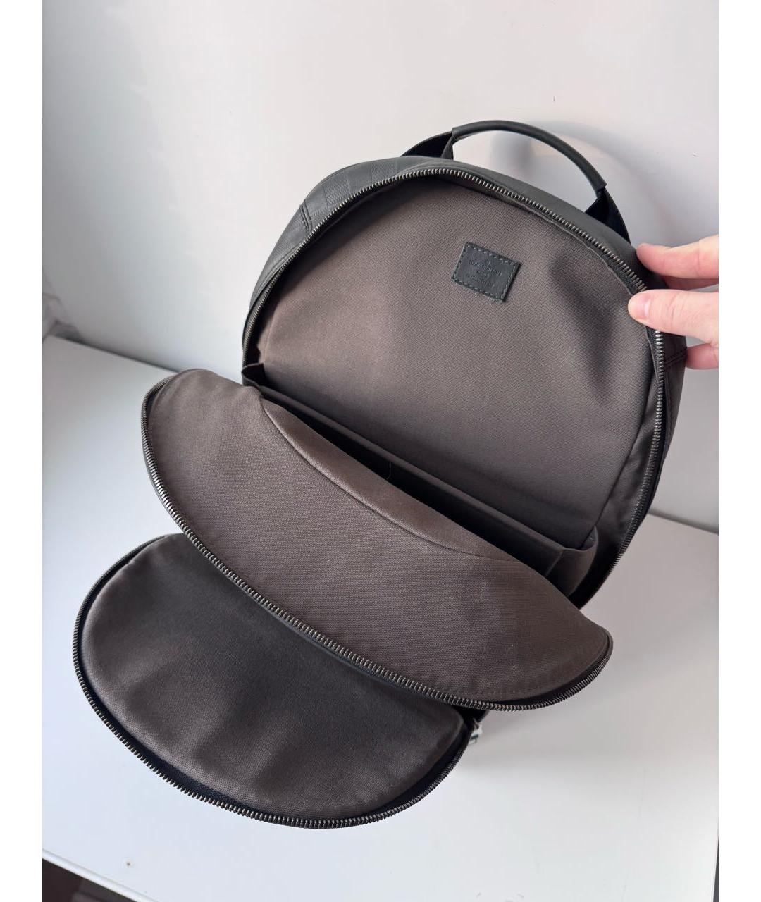 LOUIS VUITTON Черный кожаный рюкзак, фото 4