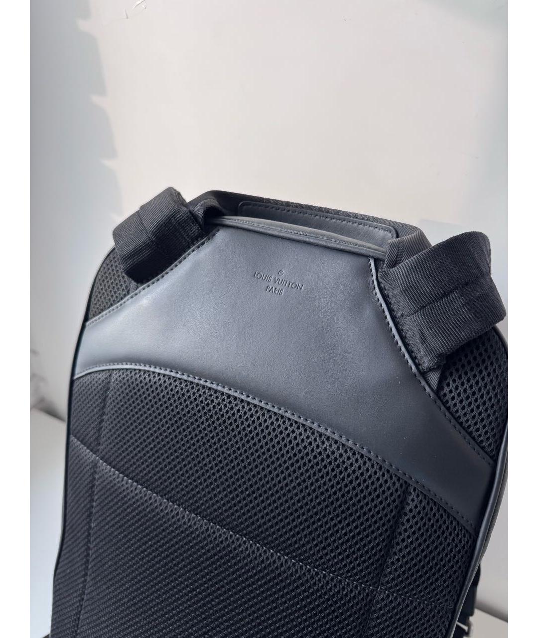LOUIS VUITTON Черный кожаный рюкзак, фото 3