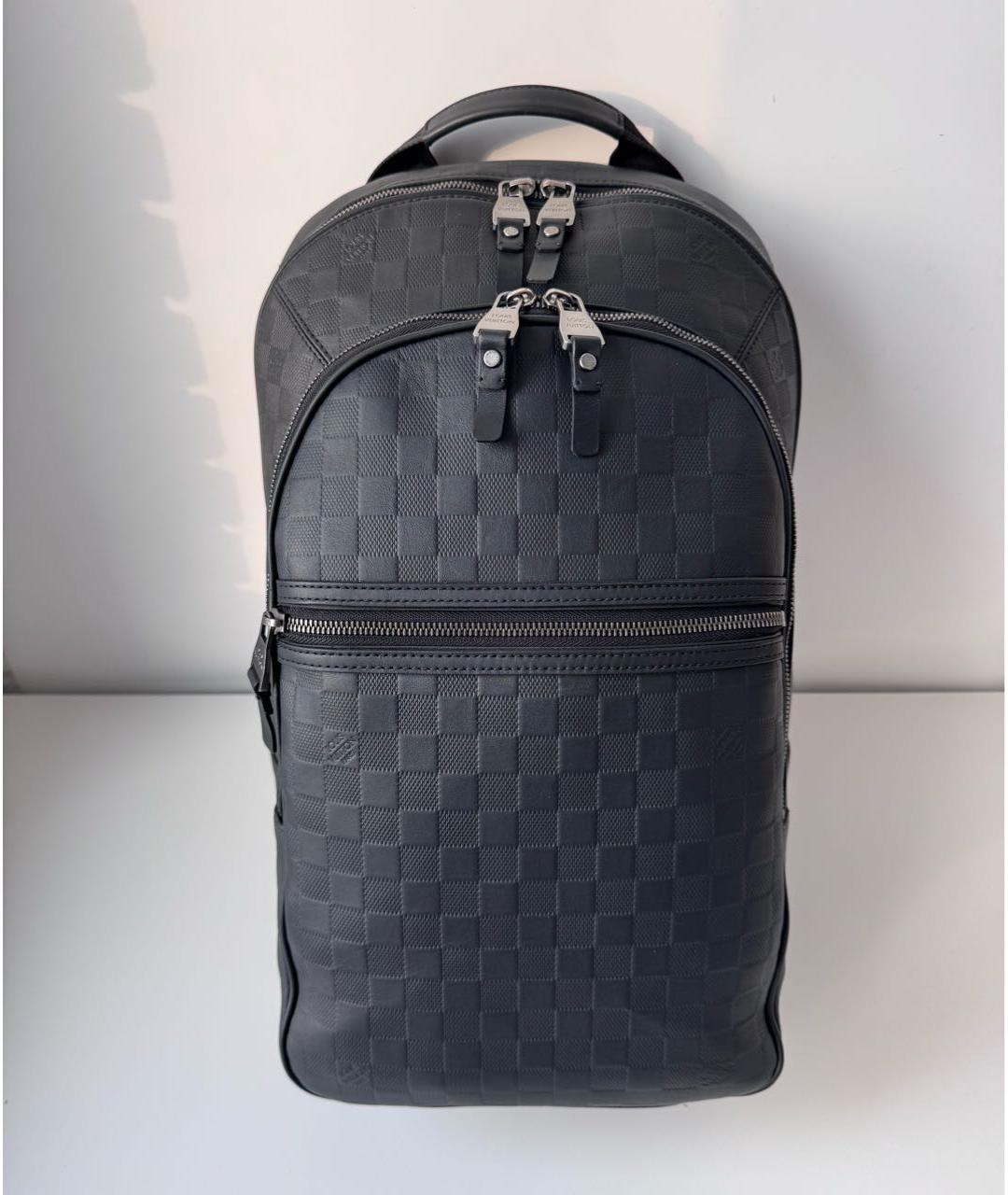 LOUIS VUITTON Черный кожаный рюкзак, фото 9