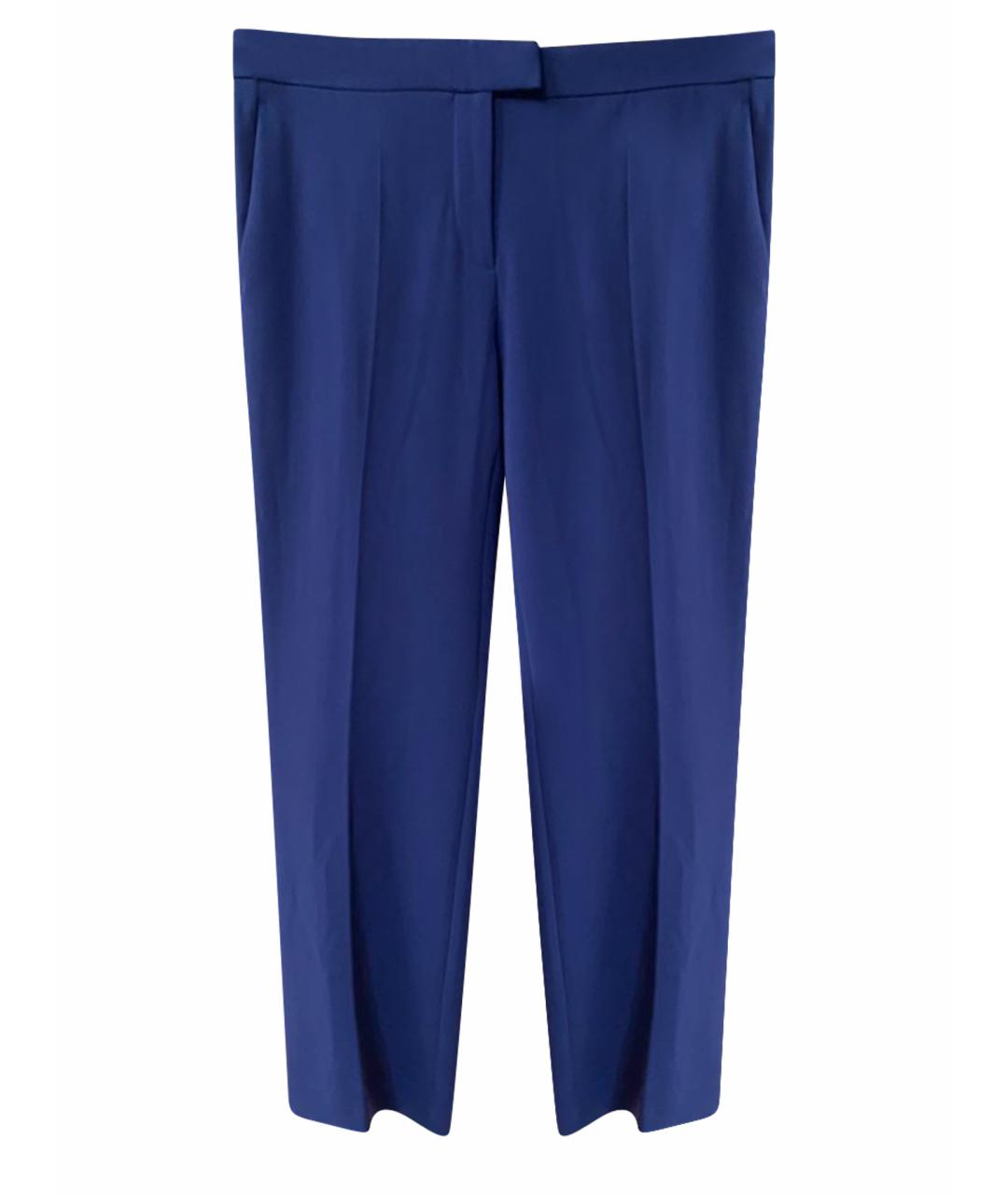MOSCHINO Синие ацетатные прямые брюки, фото 1