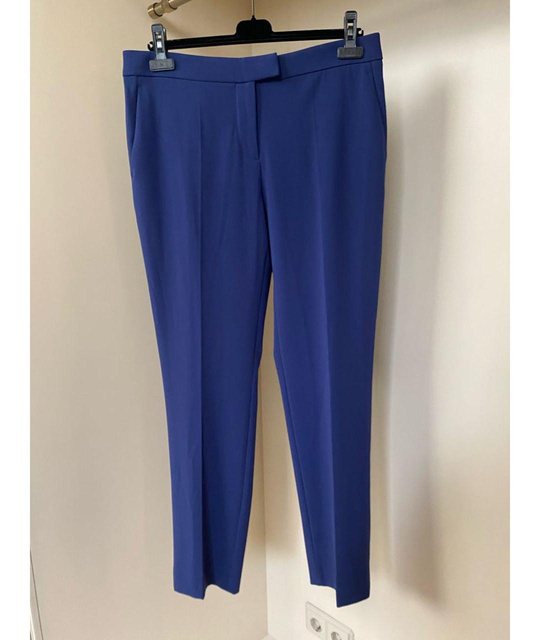 MOSCHINO Синие ацетатные прямые брюки, фото 9