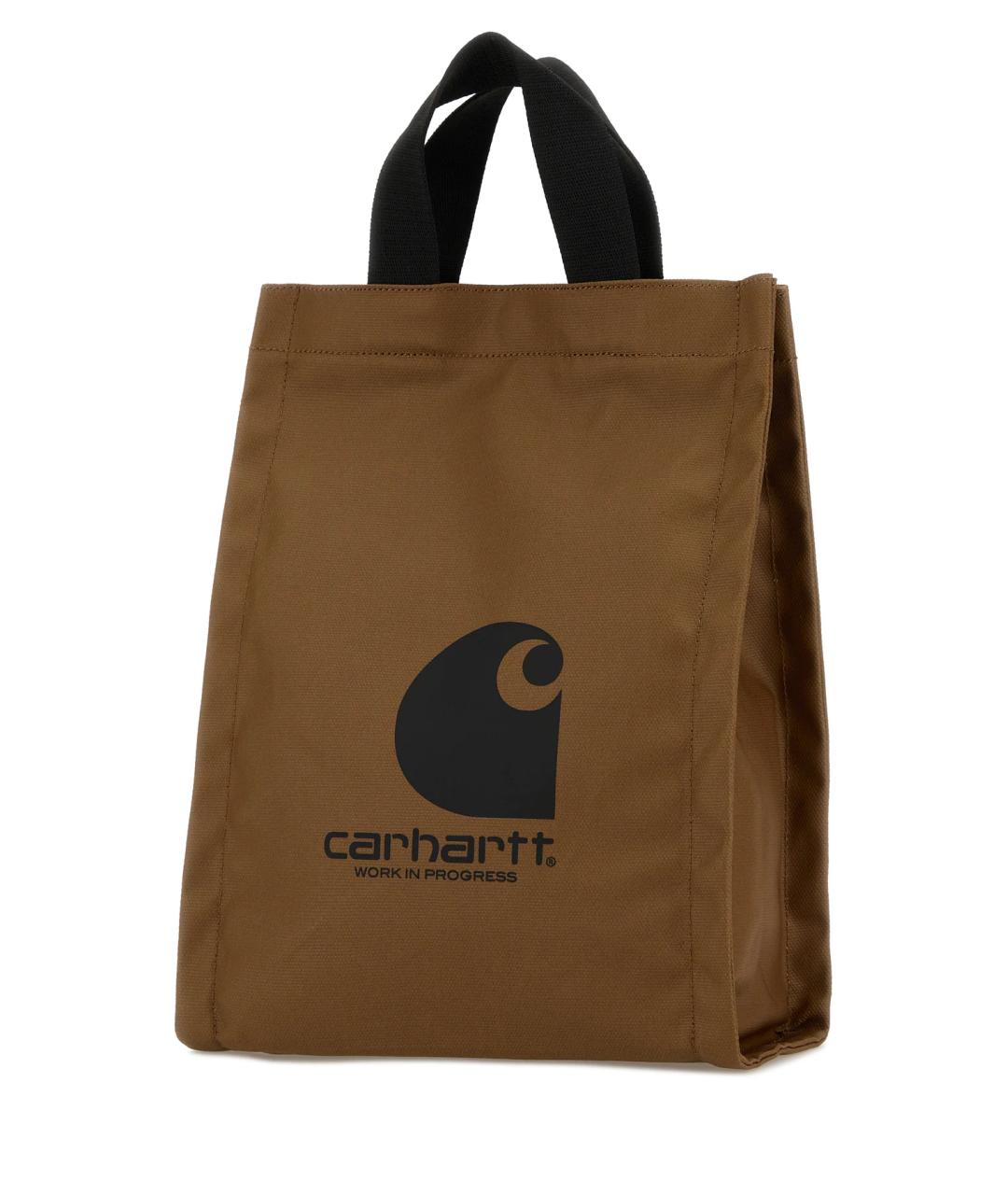 CARHARTT WIP Коричневая тканевая сумка тоут, фото 3