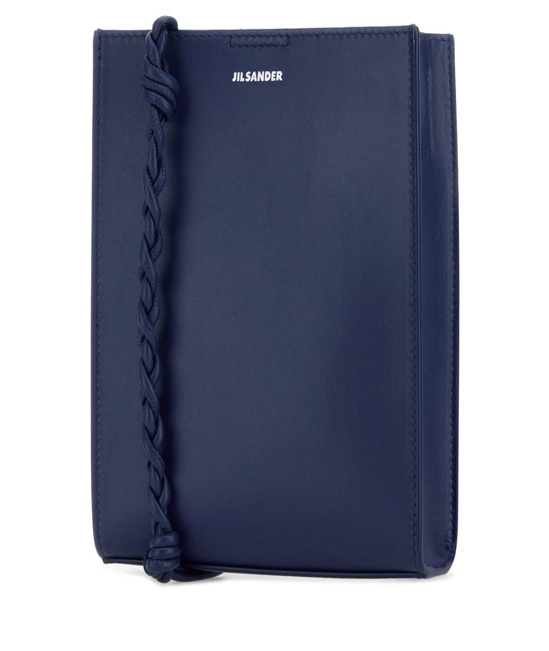 JIL SANDER Синяя кожаная сумка через плечо, фото 2