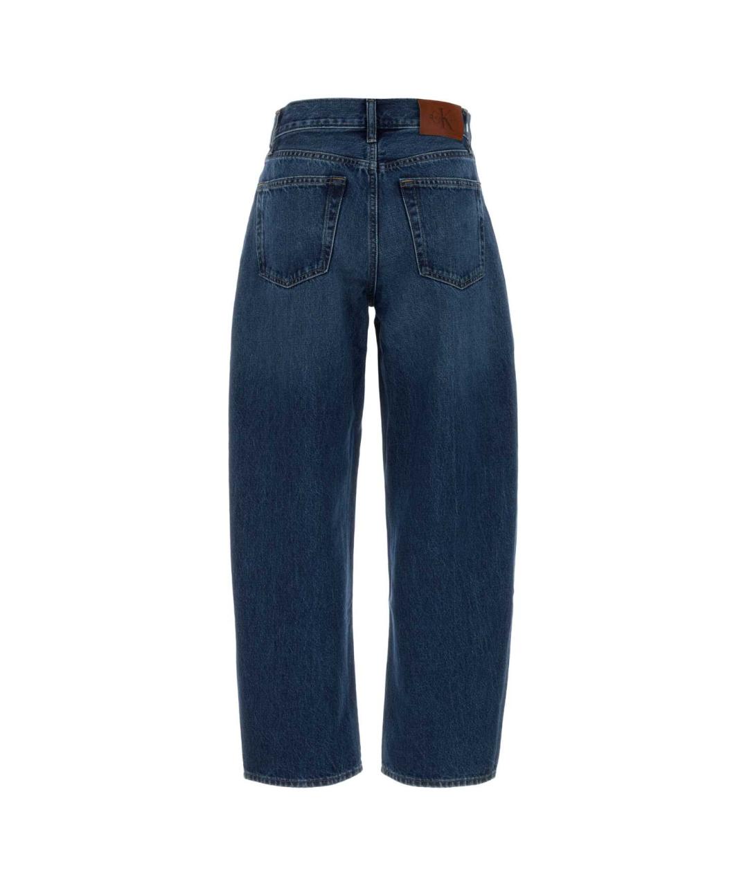 CALVIN KLEIN Синие хлопковые прямые джинсы, фото 2