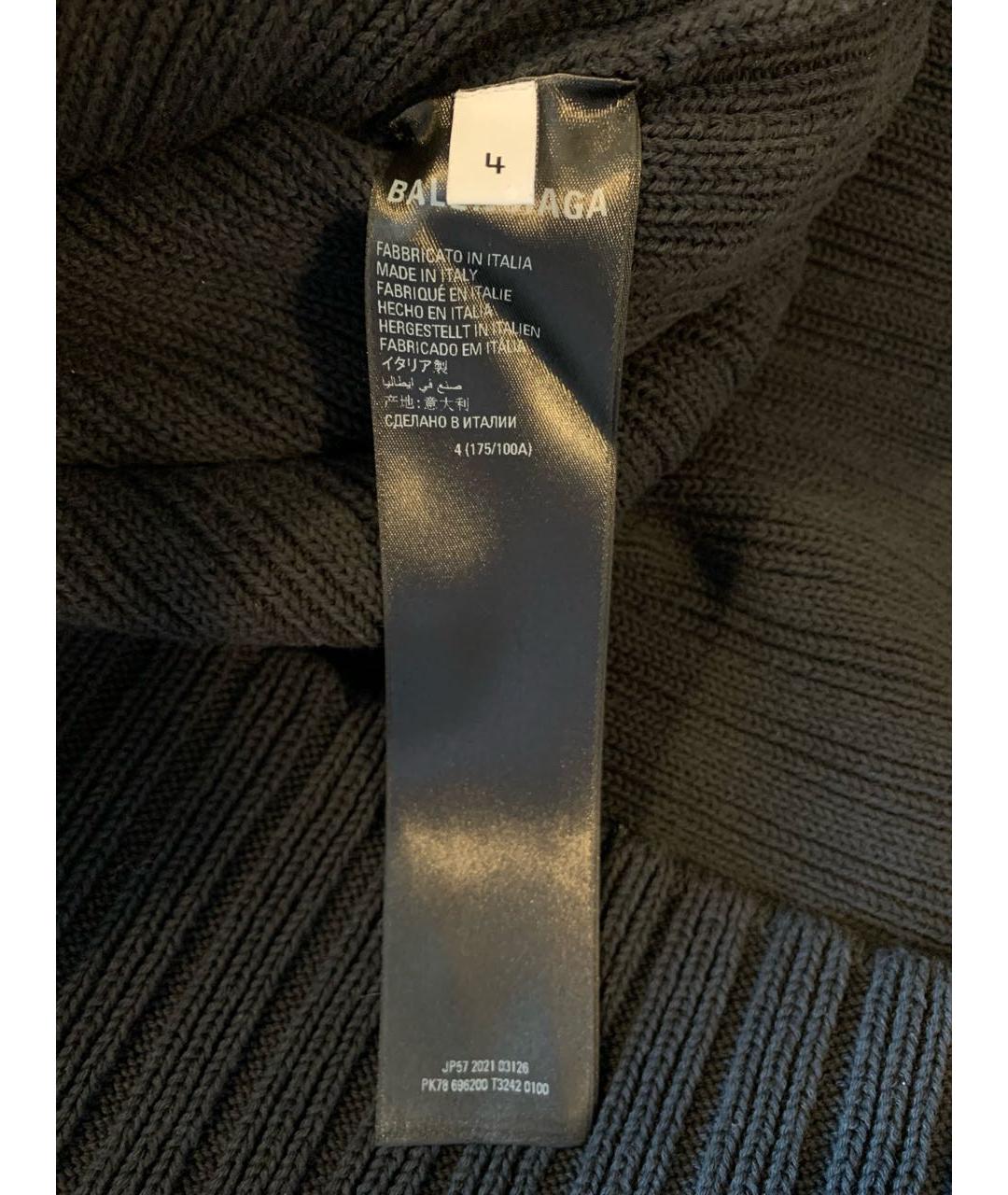 BALENCIAGA Черный хлопковый джемпер / свитер, фото 5