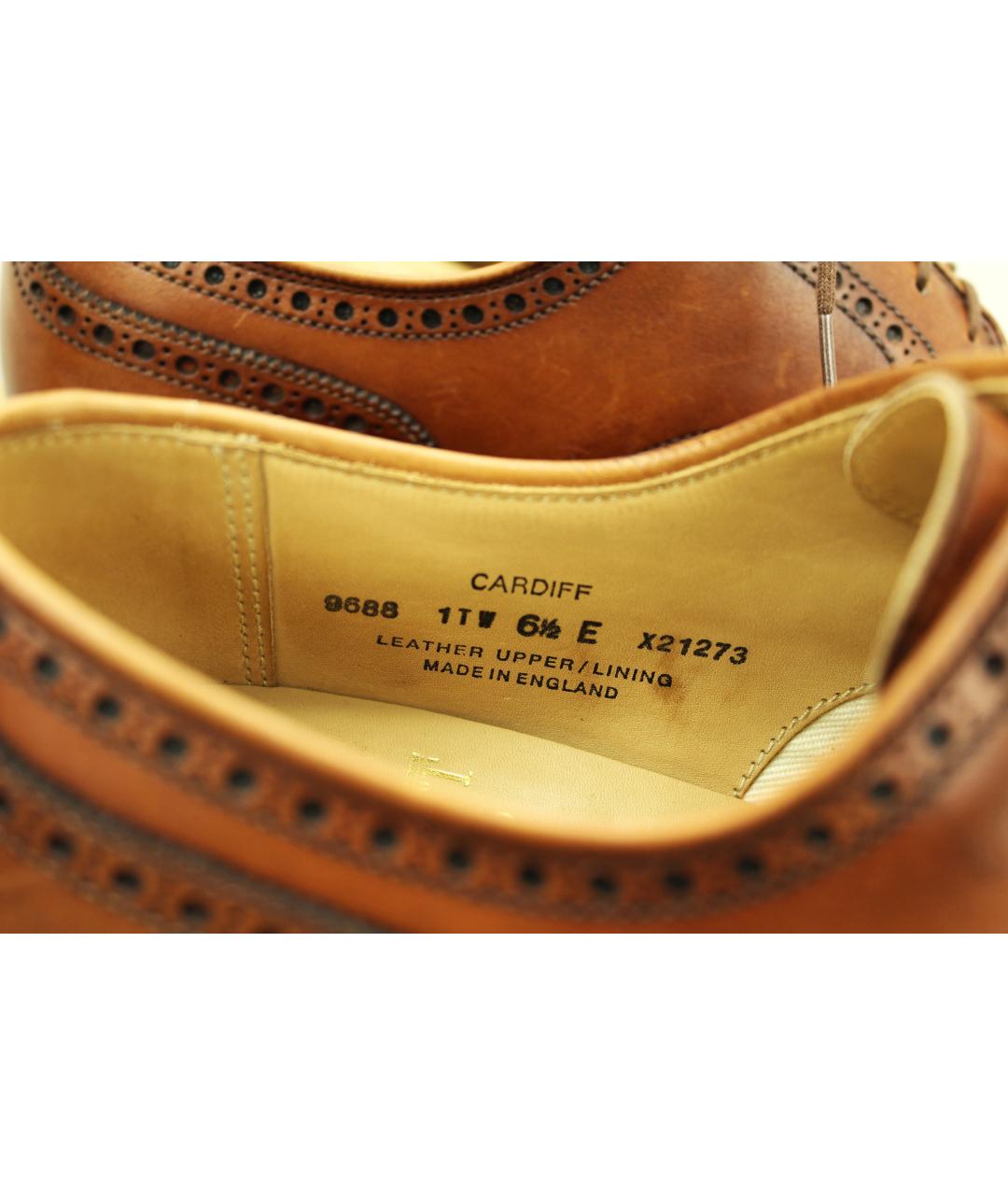 CROCKETT&JONES Коричневые кожаные туфли, фото 6