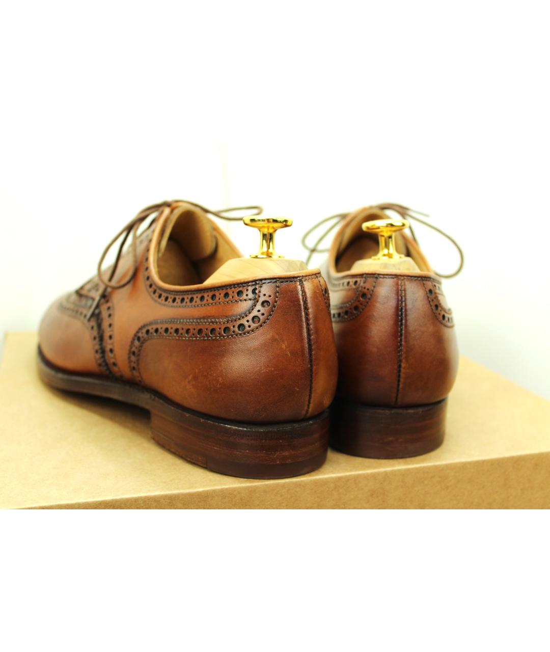 CROCKETT&JONES Коричневые кожаные туфли, фото 4