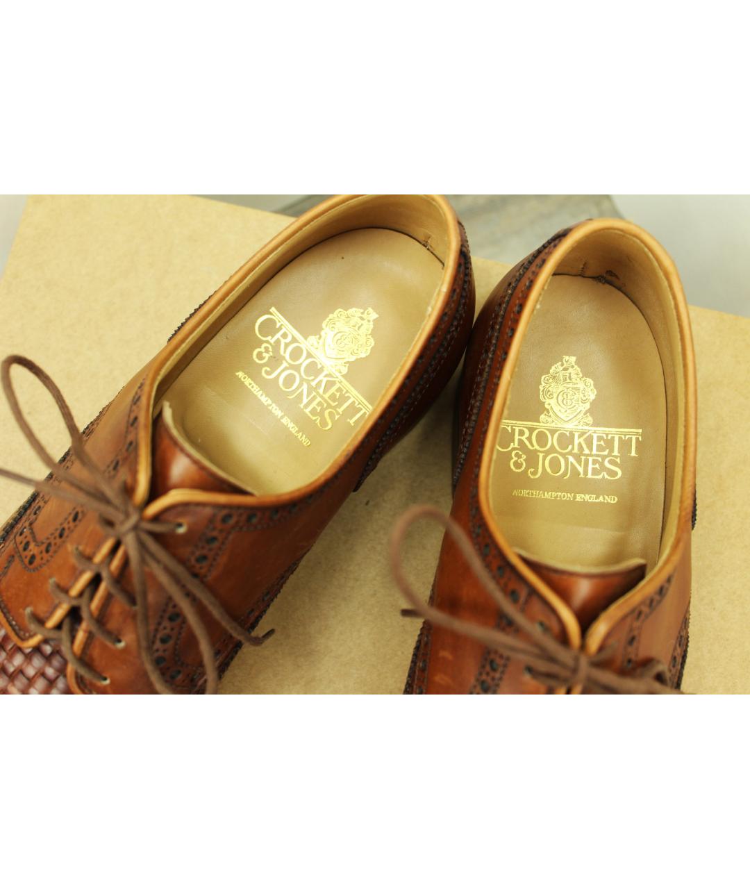 CROCKETT&JONES Коричневые кожаные туфли, фото 3