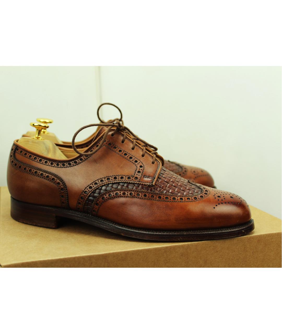 CROCKETT&JONES Коричневые кожаные туфли, фото 7