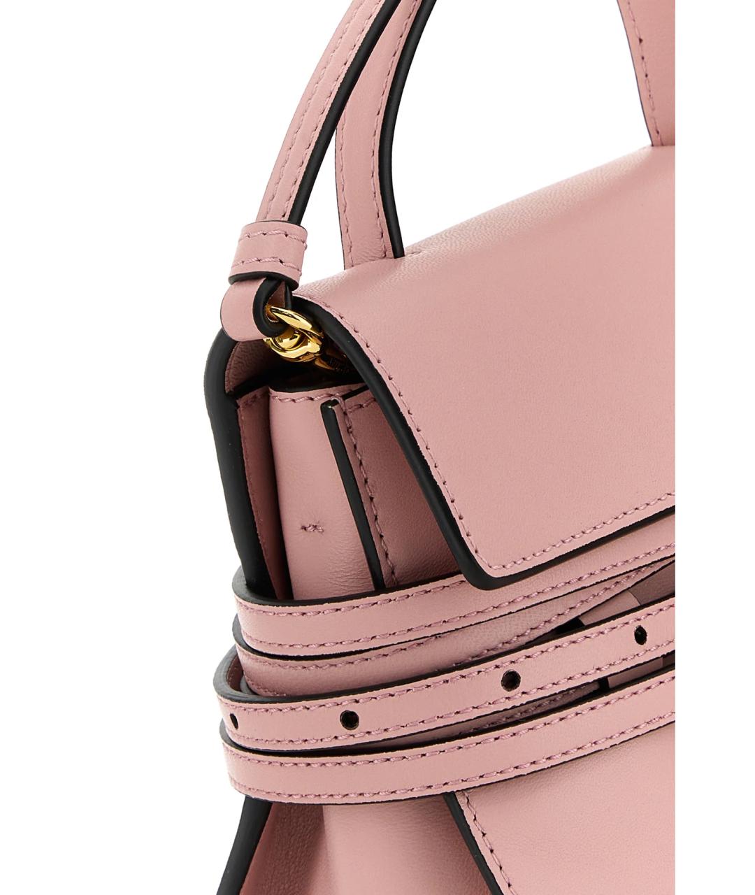 MOSCHINO Розовая кожаная сумка через плечо, фото 3