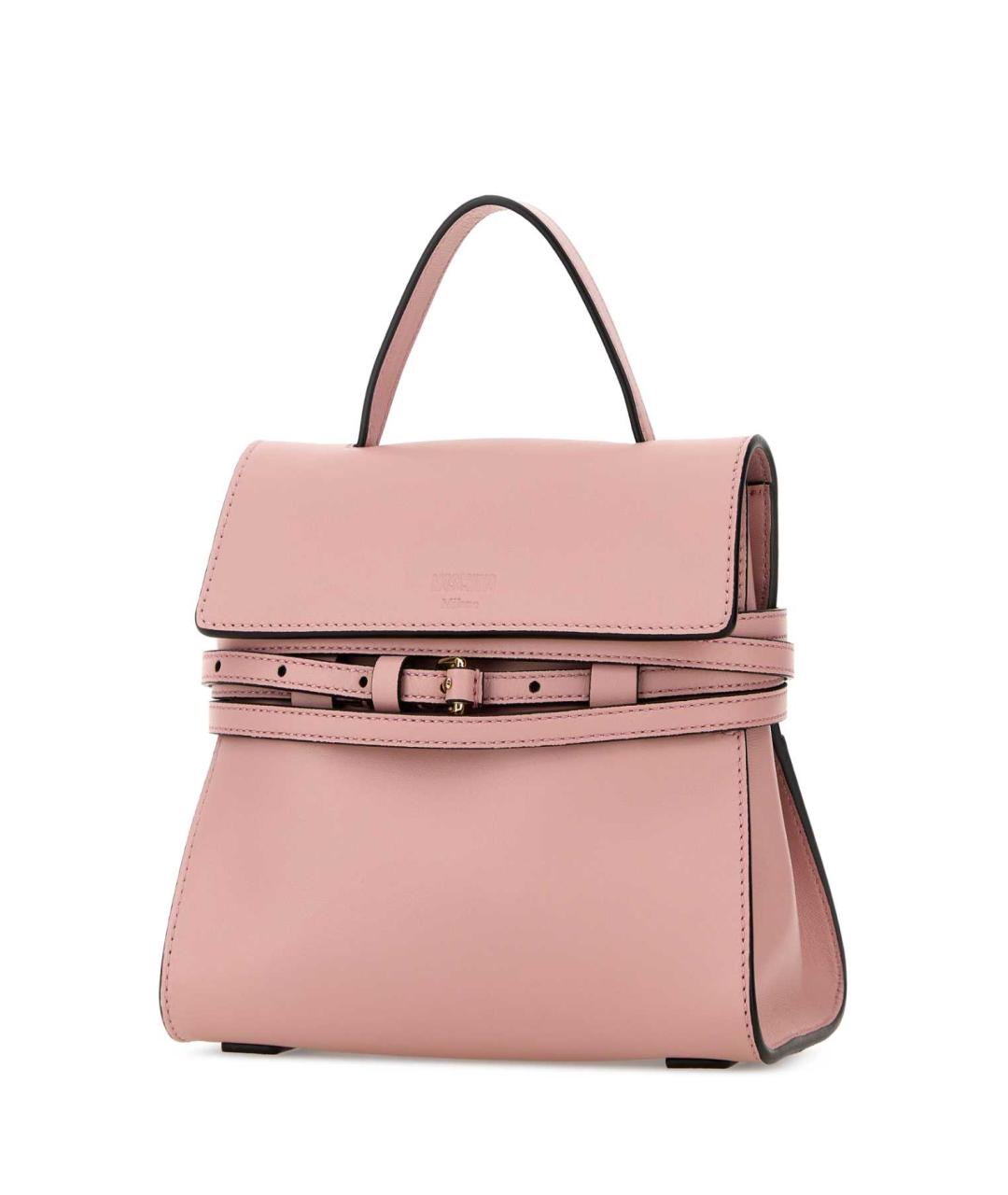MOSCHINO Розовая кожаная сумка через плечо, фото 2