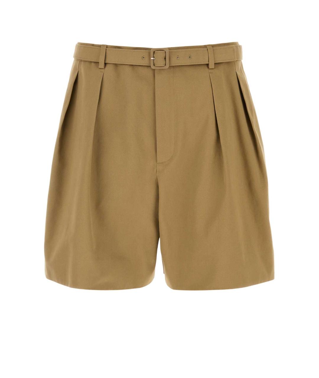 SAINT LAURENT Бежевые хлопковые шорты, фото 1