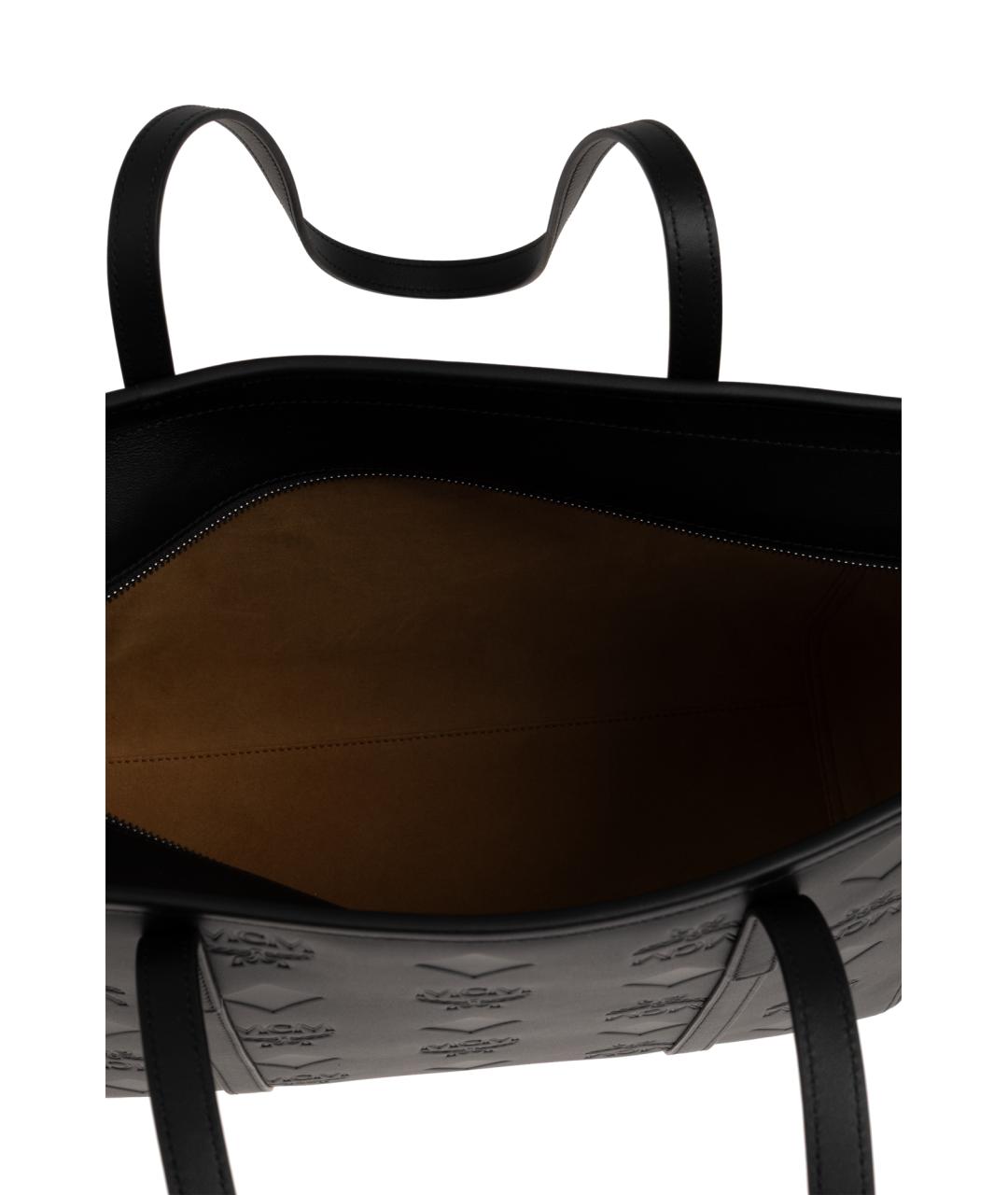 MCM Черная синтетическая сумка тоут, фото 3