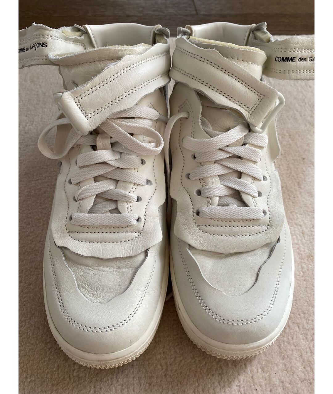 NIKE Белые кожаные кроссовки, фото 2