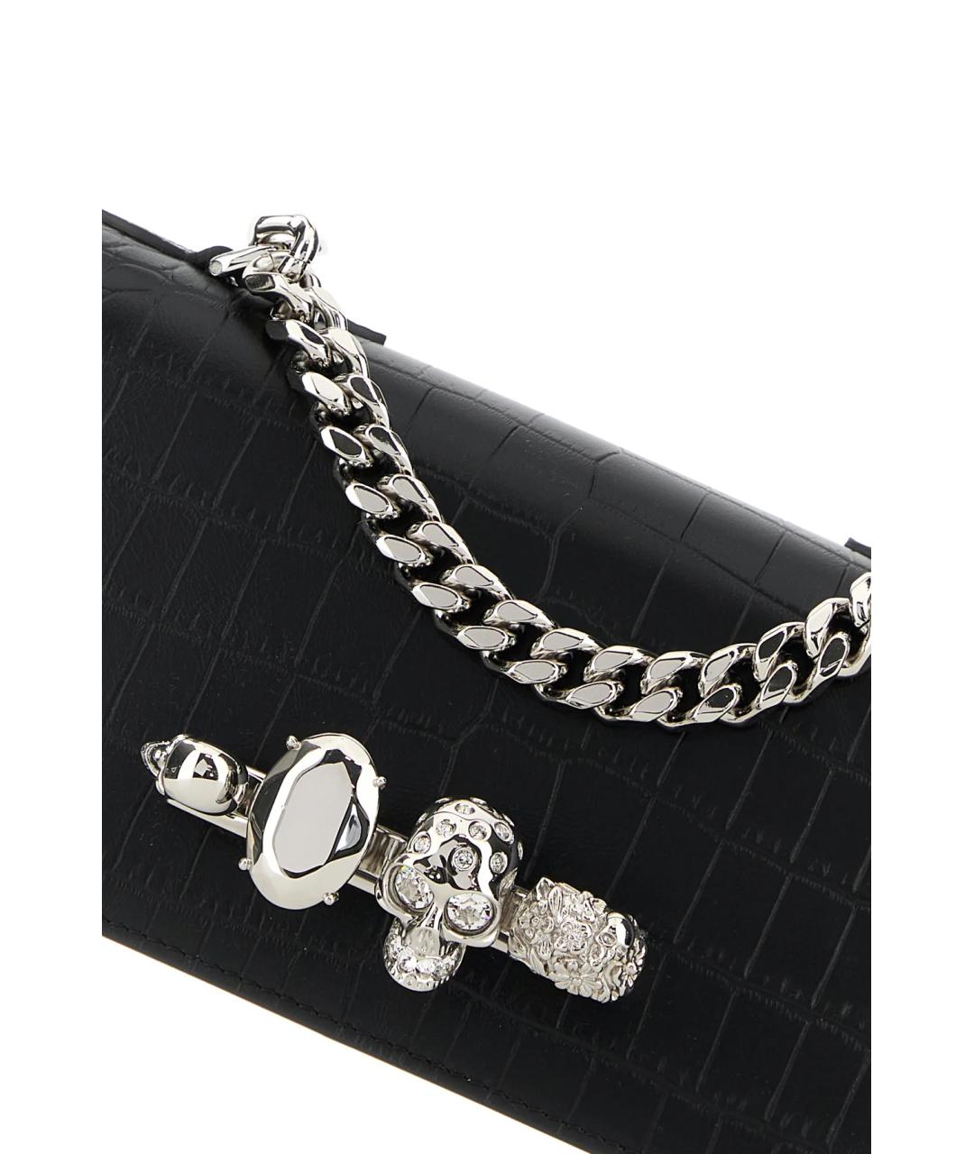 ALEXANDER MCQUEEN Черная сумка через плечо, фото 4