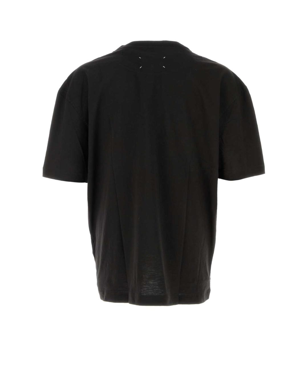 MAISON MARGIELA Черная хлопковая футболка, фото 2
