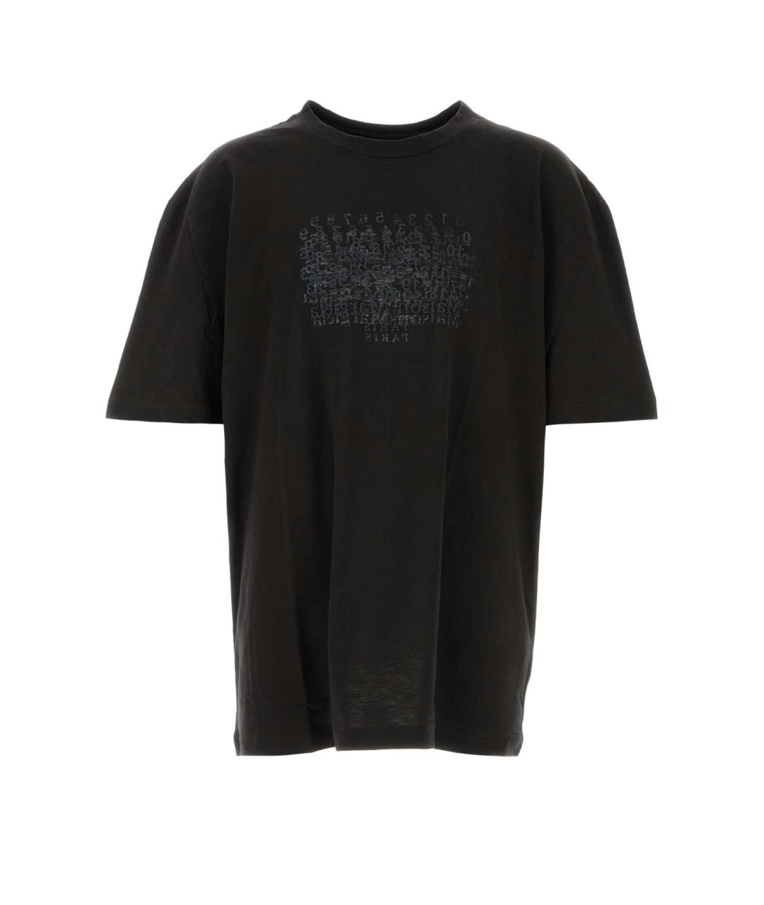 MAISON MARGIELA Черная хлопковая футболка, фото 1