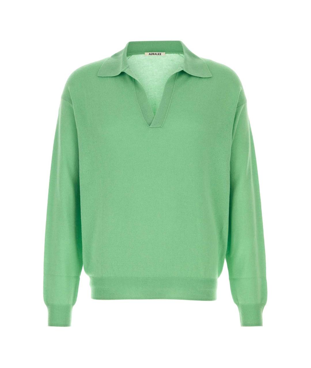 AURALEE Зеленые поло с длинным рукавом, фото 1