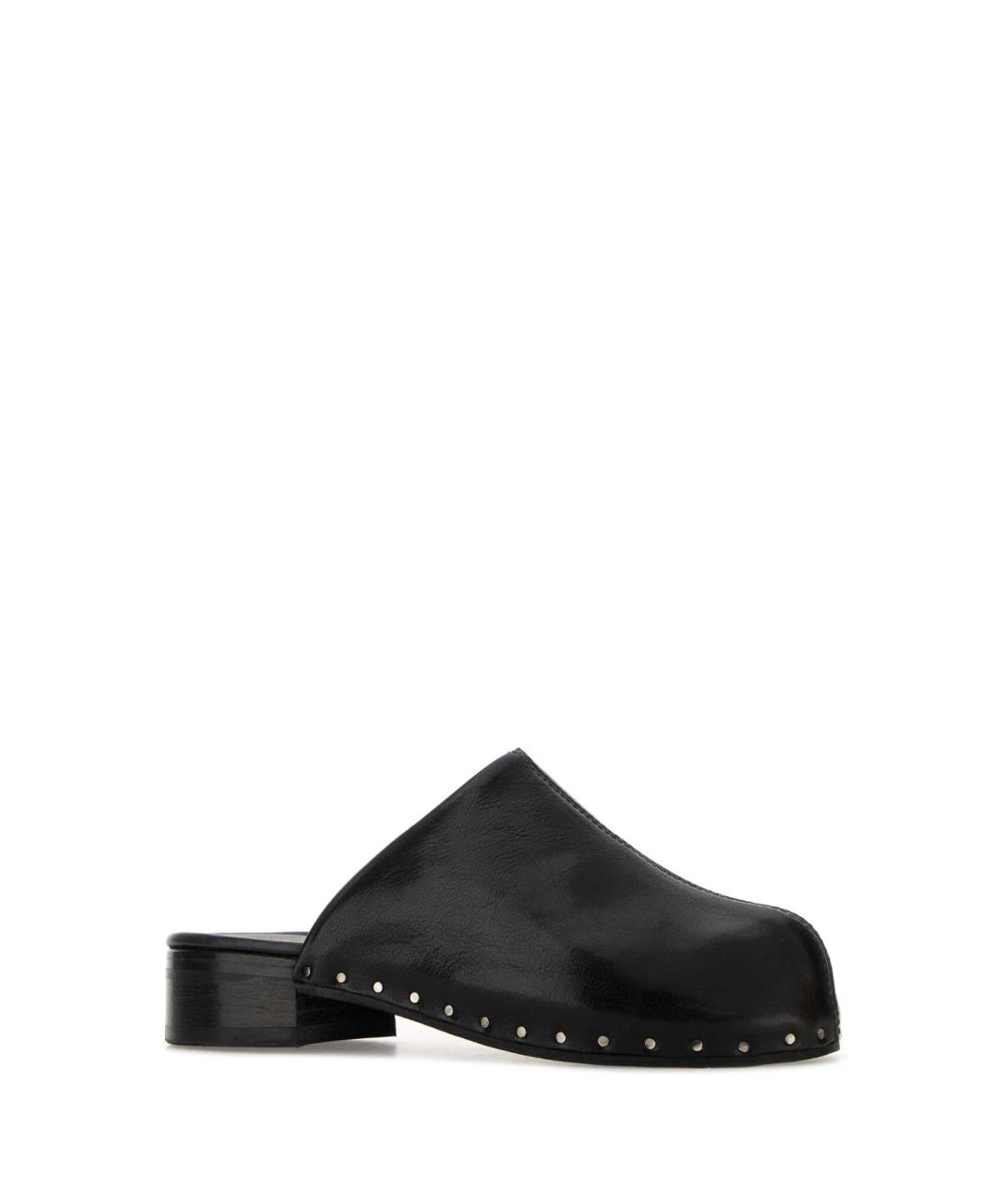 OUR LEGACY Черные кожаные мюли, фото 2