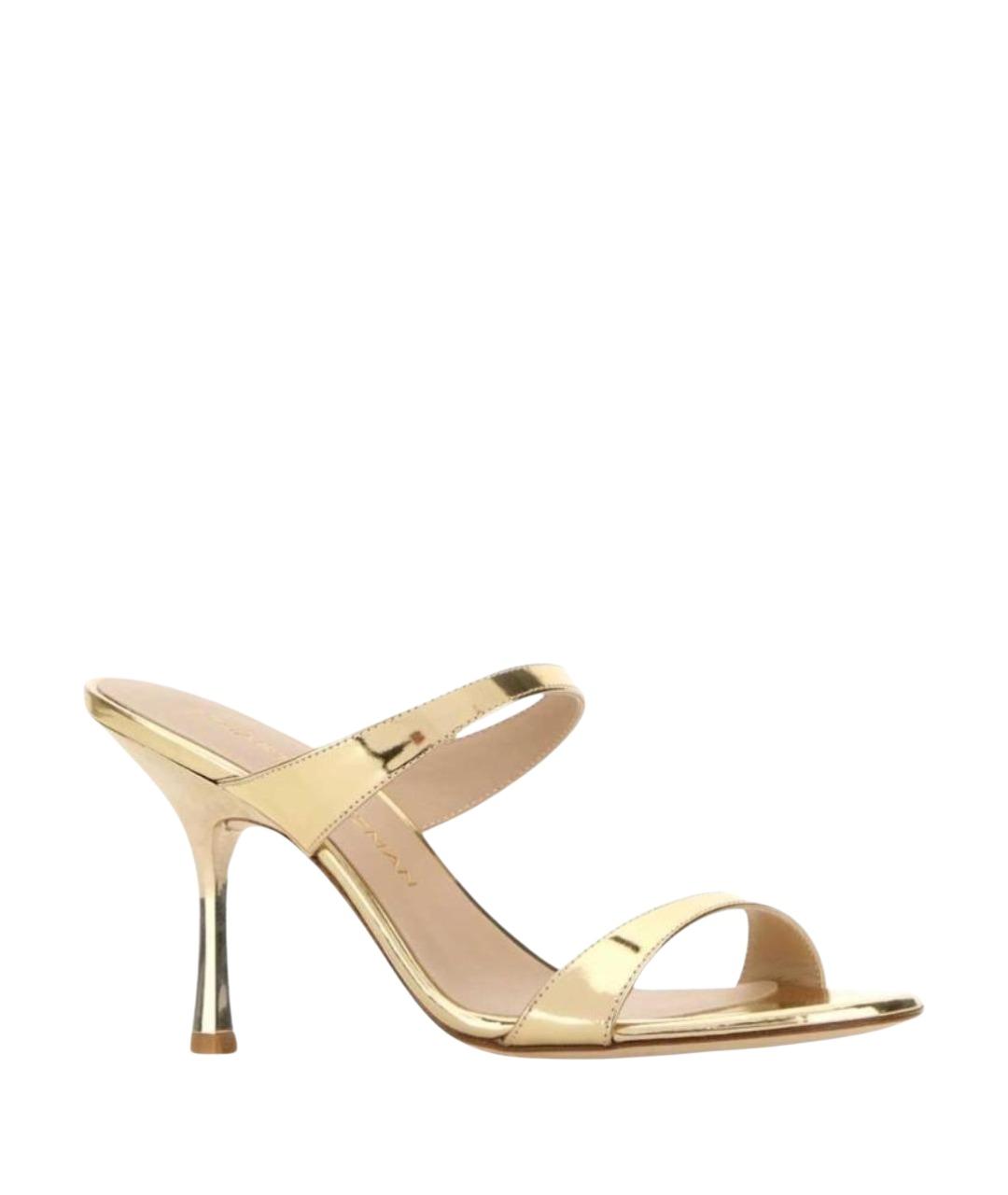 STUART WEITZMAN Золотые туфли из лакированной кожи, фото 2