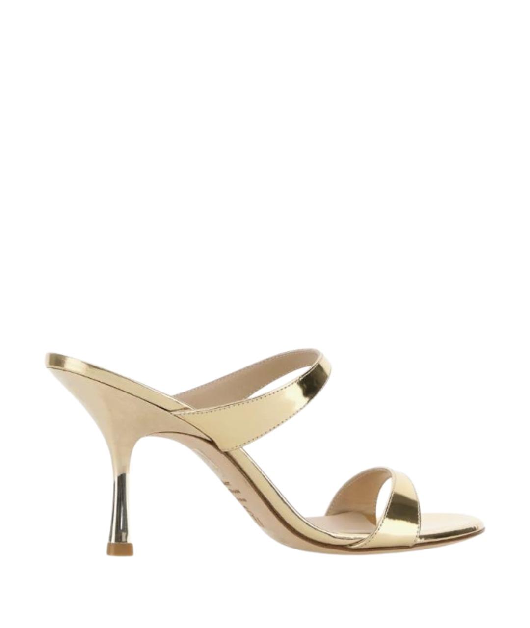 STUART WEITZMAN Золотые туфли из лакированной кожи, фото 3