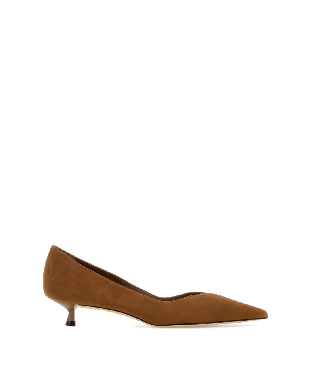 STUART WEITZMAN Бежевые кожаные туфли, фото 1