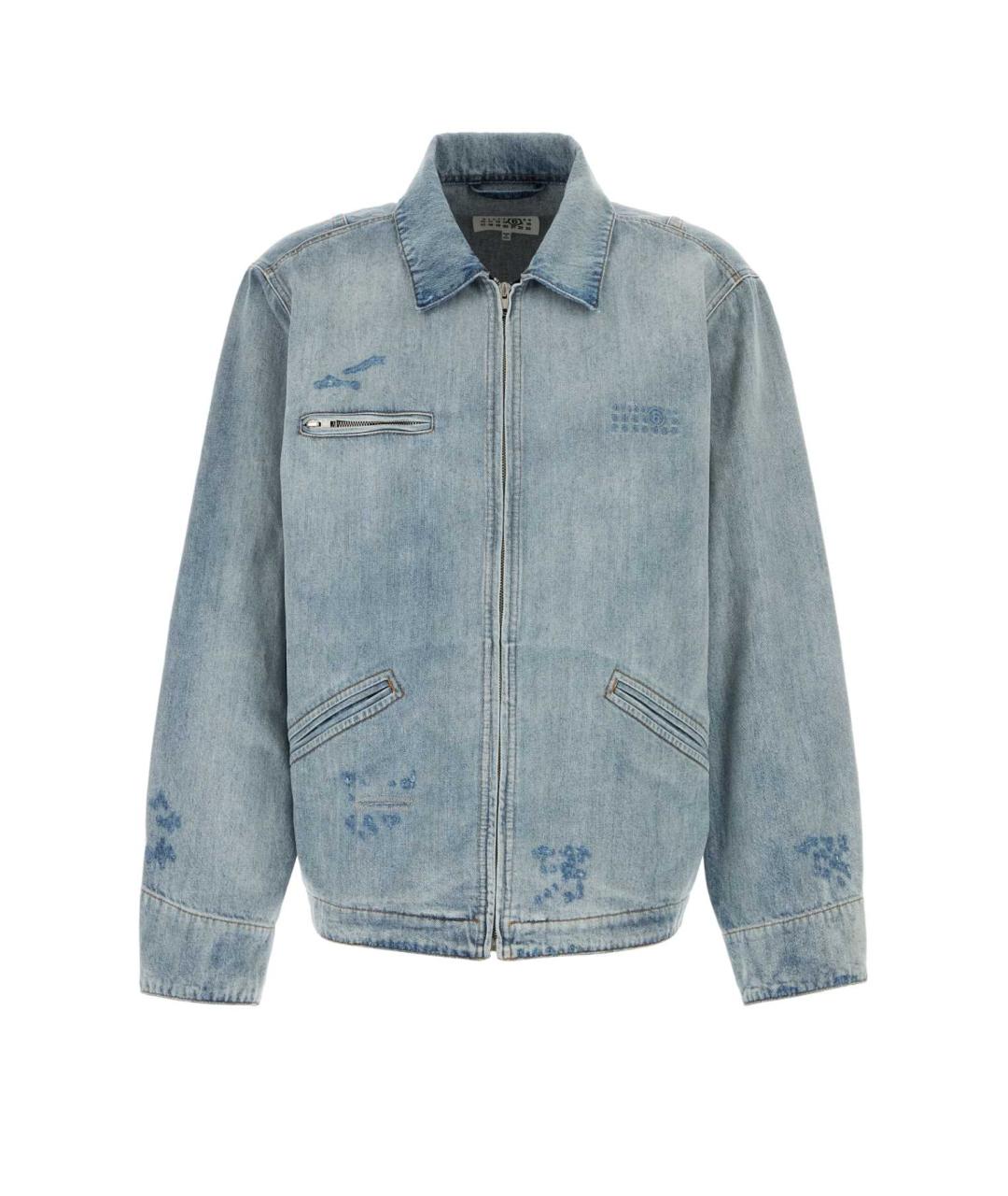 MM6 MAISON MARGIELA Голубая хлопковая куртка, фото 1