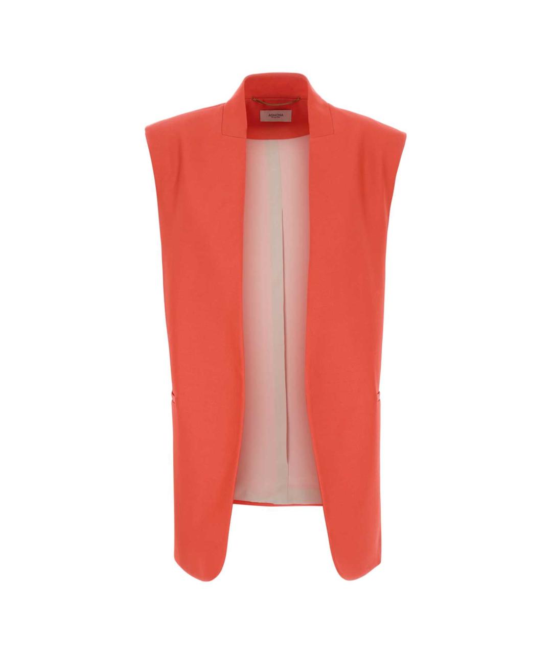 AGNONA Коралловый шерстяной жилет, фото 1