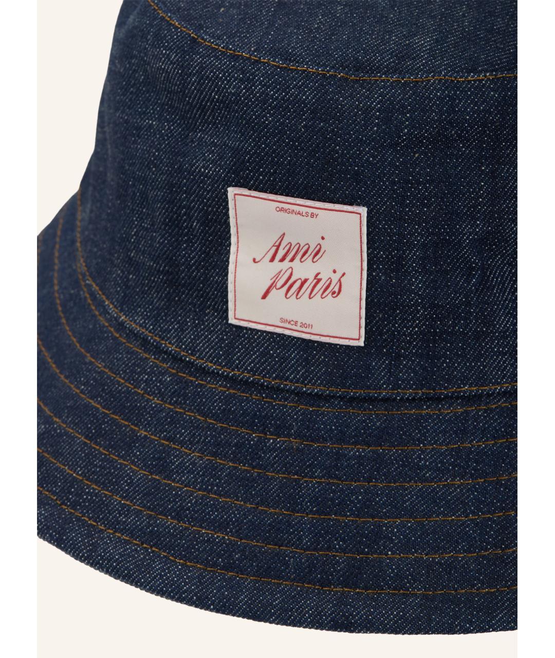 Ami Paris Синяя хлопковая панама, фото 3