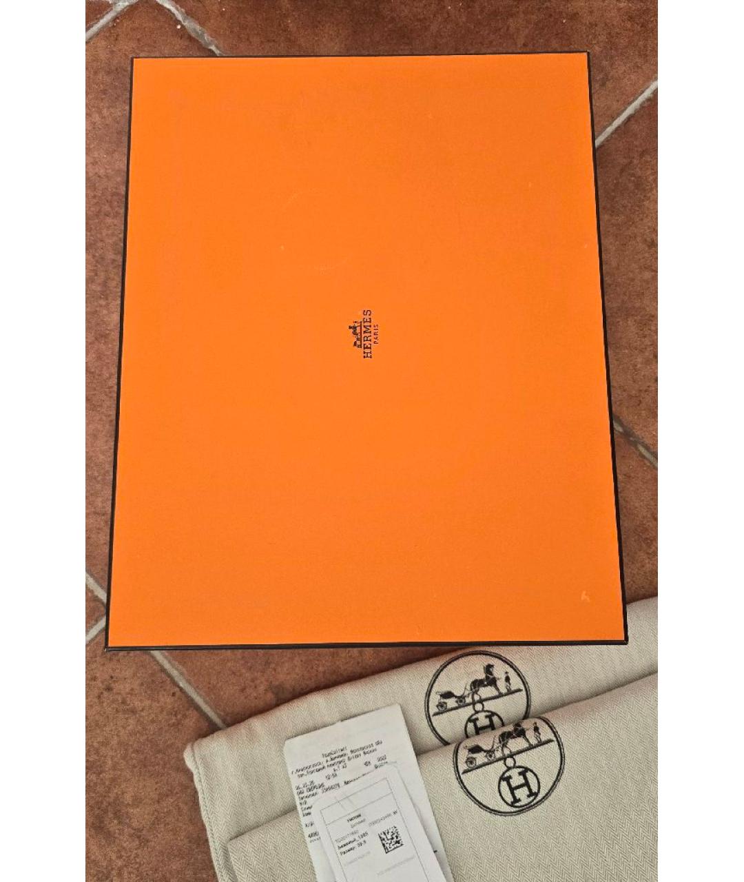 HERMES Бежевые кожаные ботинки, фото 7