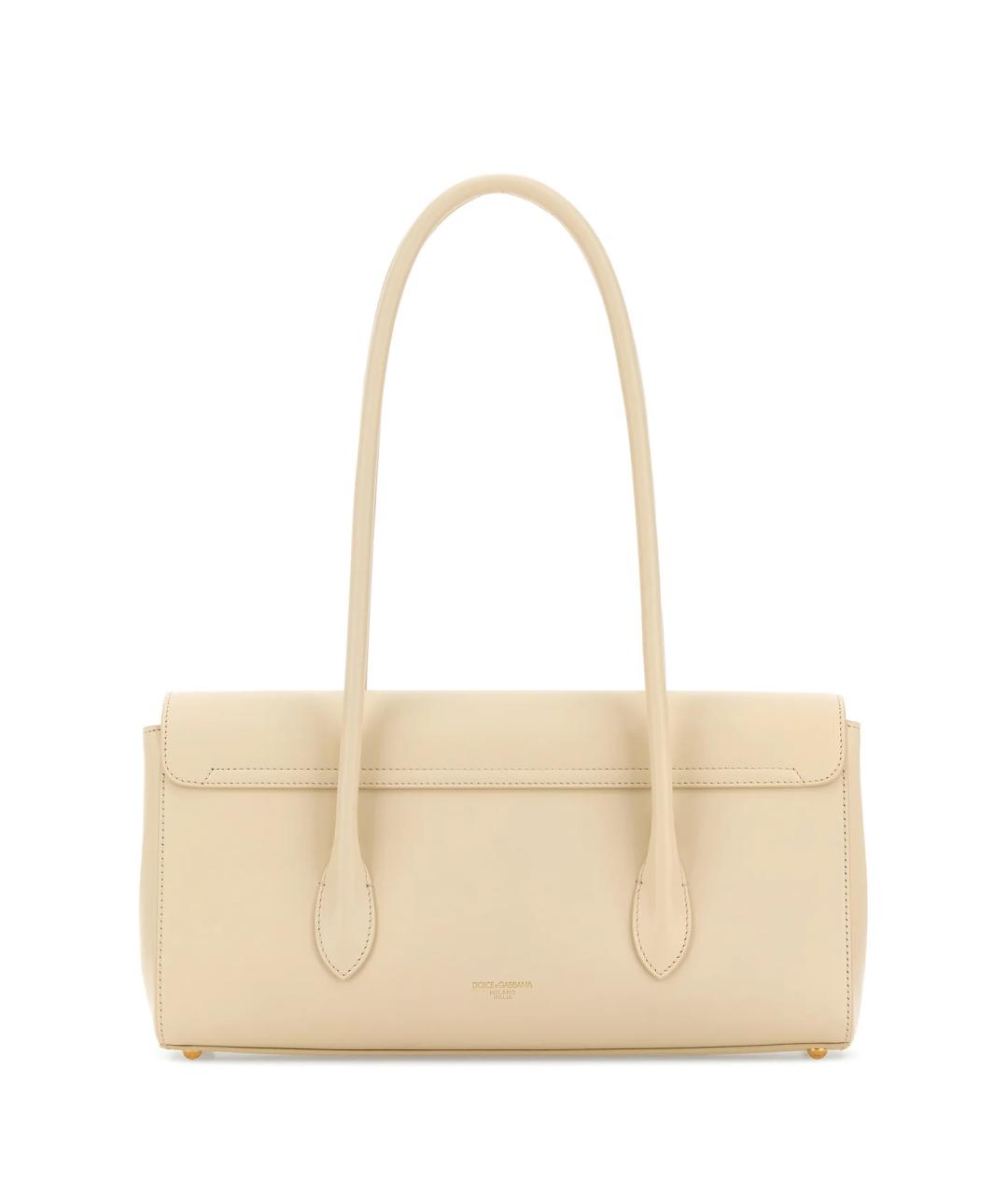 DOLCE&GABBANA Белая кожаная сумка через плечо, фото 3