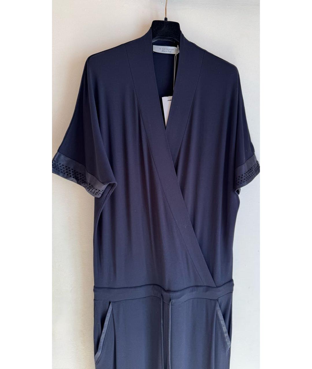 D.EXTERIOR Темно-синий вискозный комбинезон, фото 2