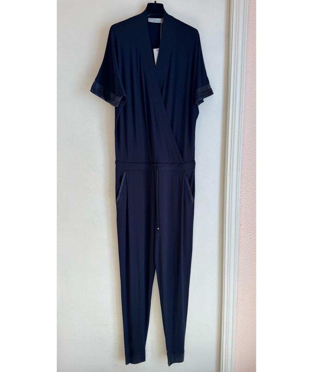 D.EXTERIOR Темно-синий вискозный комбинезон, фото 9