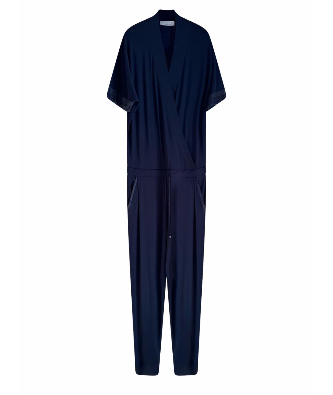 D.EXTERIOR Темно-синий вискозный комбинезон, фото 1