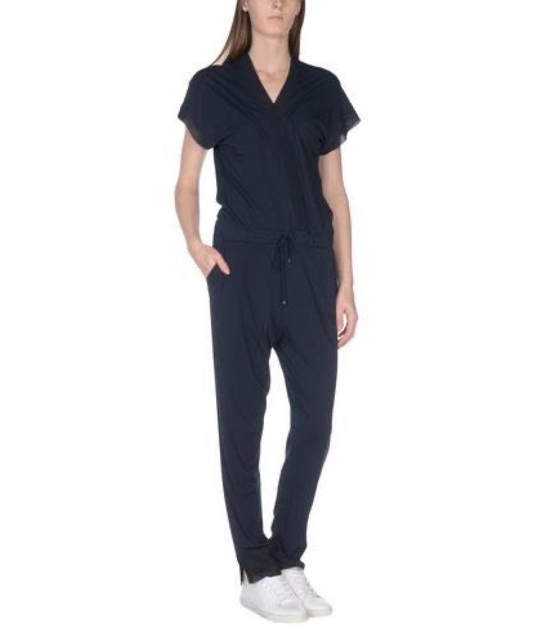 D.EXTERIOR Темно-синий вискозный комбинезон, фото 7