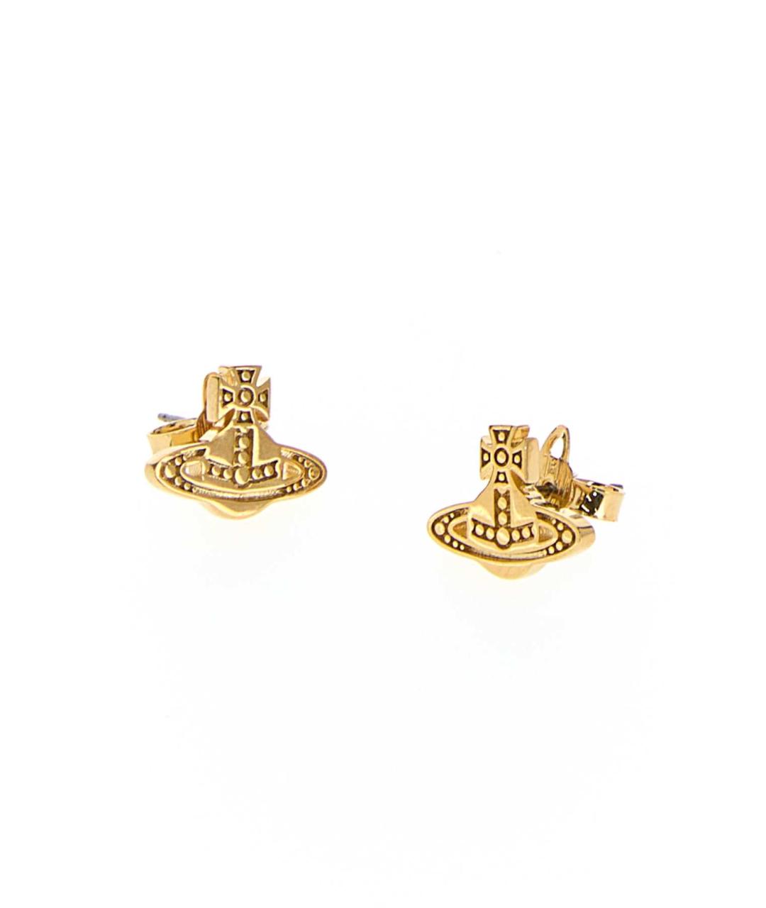 VIVIENNE WESTWOOD Золотые латунные серьги, фото 2