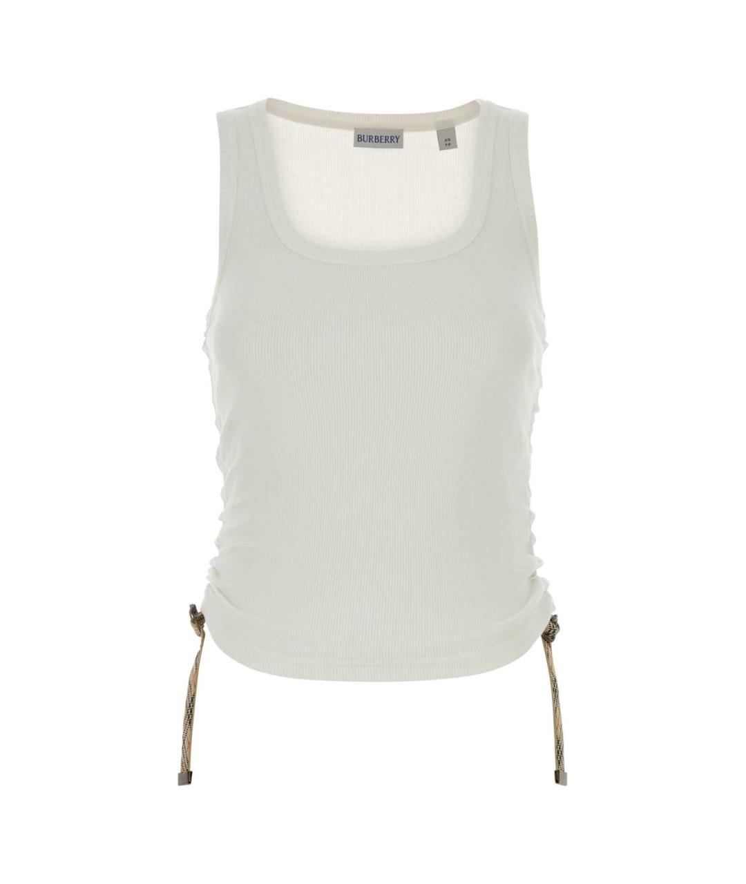 BURBERRY Белая хлопковая майка, фото 1