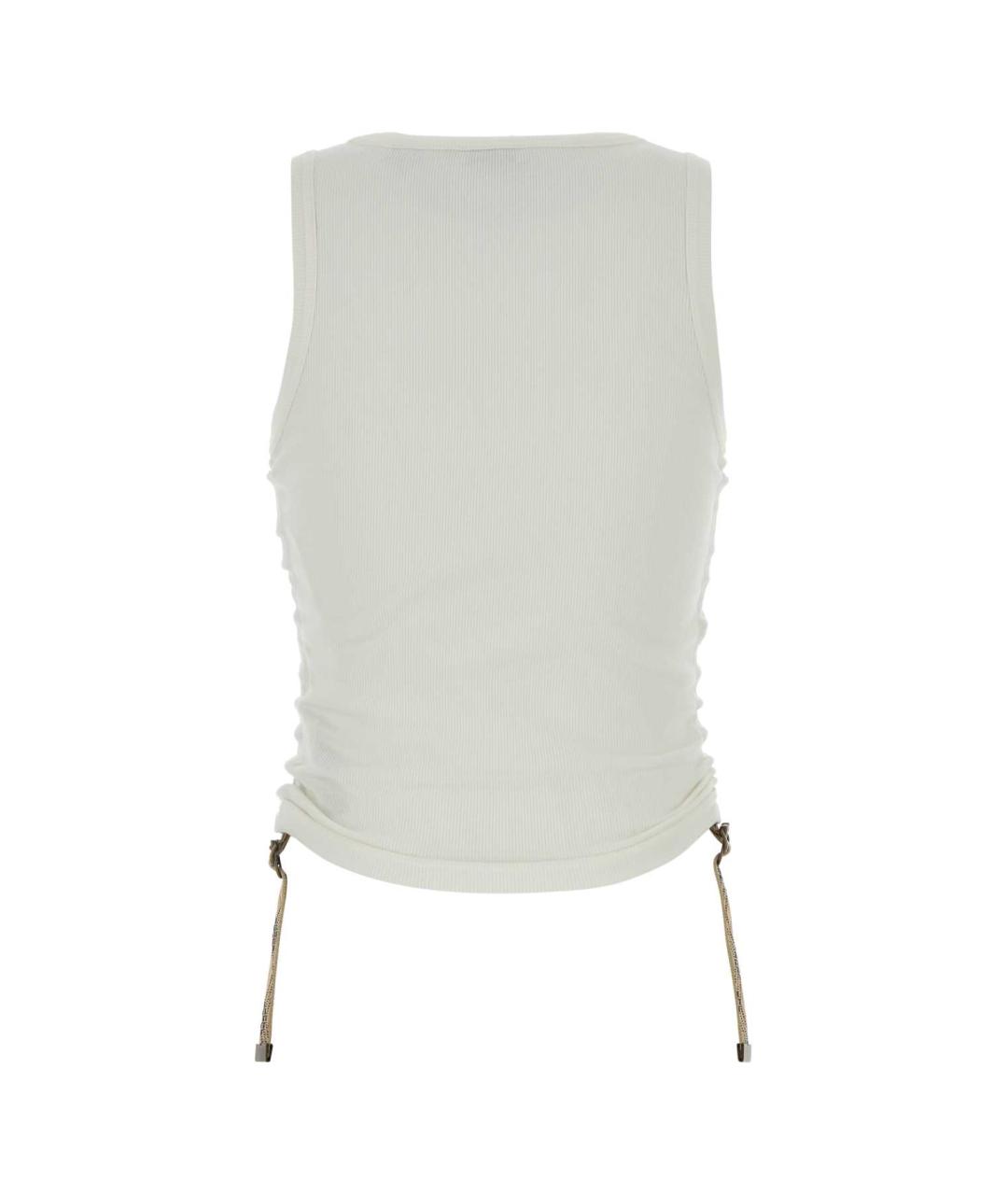 BURBERRY Белая хлопковая майка, фото 2