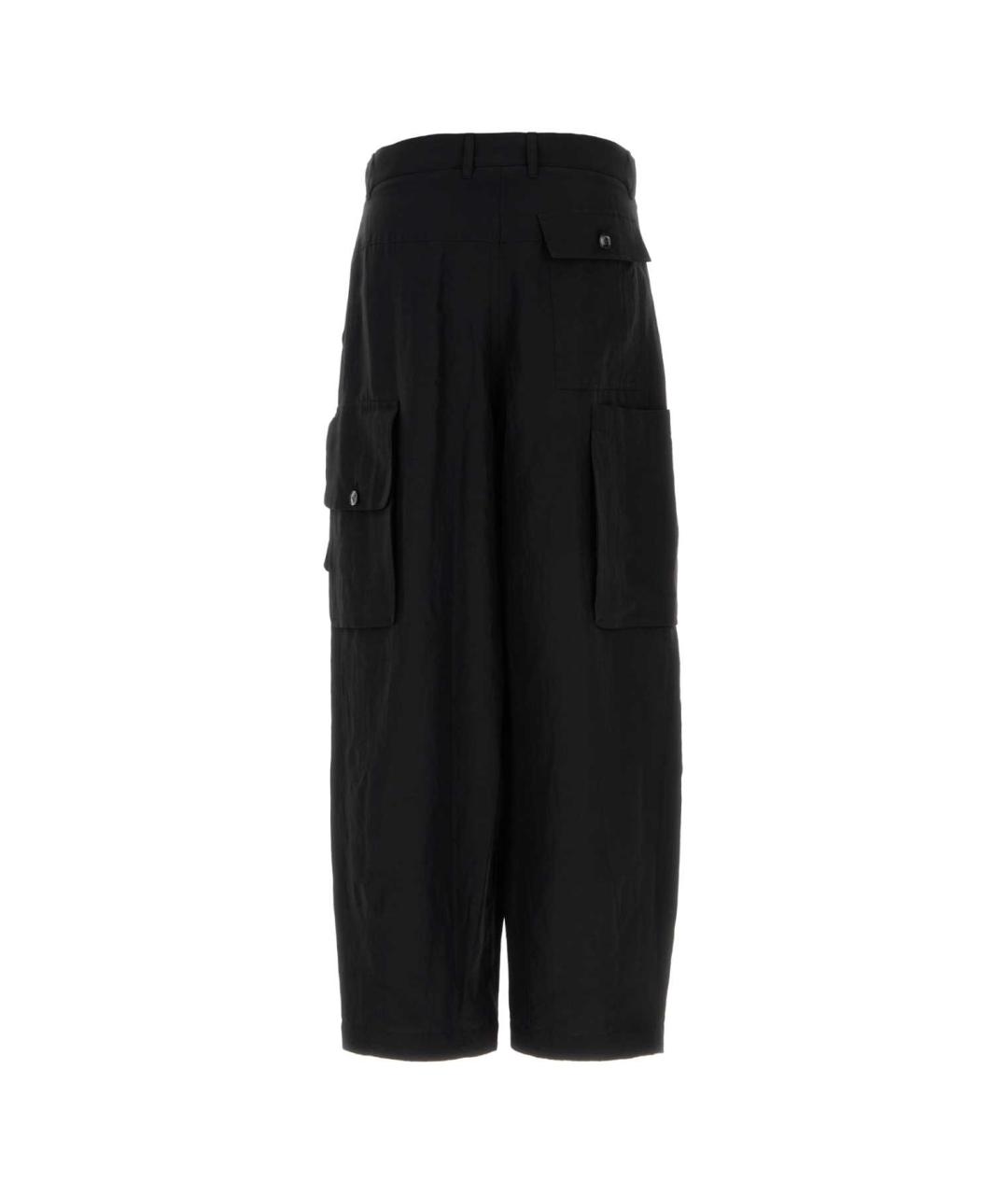 GIORGIO ARMANI Черные вискозные повседневные брюки, фото 2