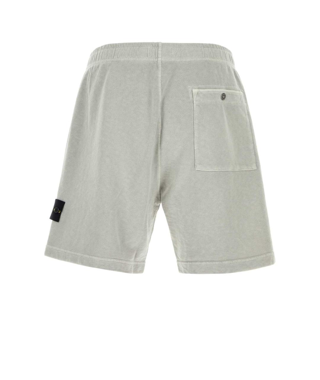 STONE ISLAND Серые хлопковые шорты, фото 2