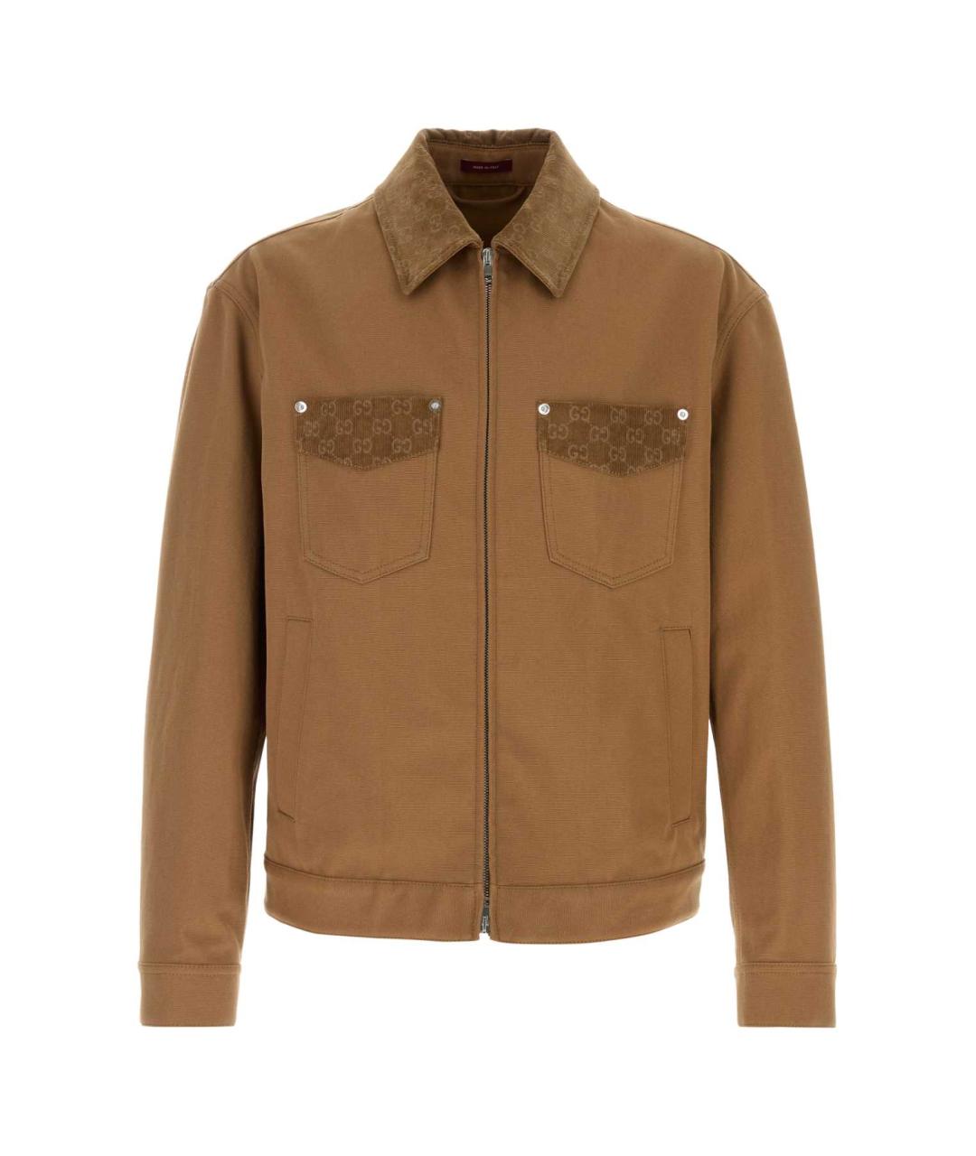 GUCCI Бежевая хлопковая куртка, фото 1