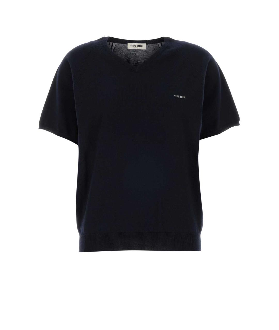MIU MIU Синий шерстяной джемпер / свитер, фото 1
