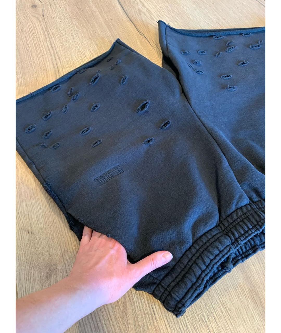 VETEMENTS Черные хлопковые шорты, фото 6